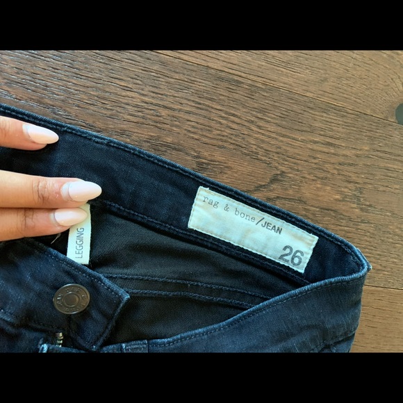 Rag & Bone legging in dark indigo wash - Picture 3 of 4